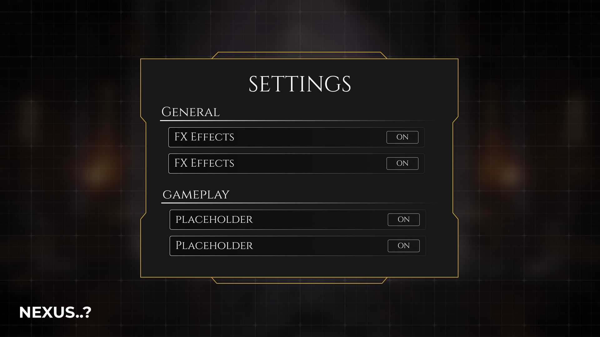 Settings UI