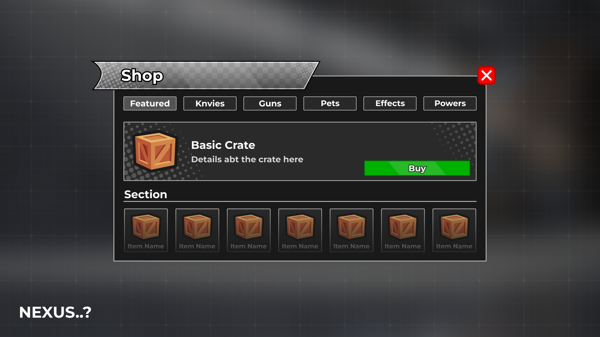Shop UI